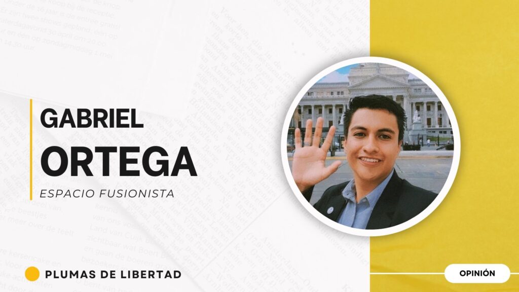 Gabriel Ortega, activista político y estudiante de Ciencias Políticas. (Ilustración, Centennial: Gérman Gómez)